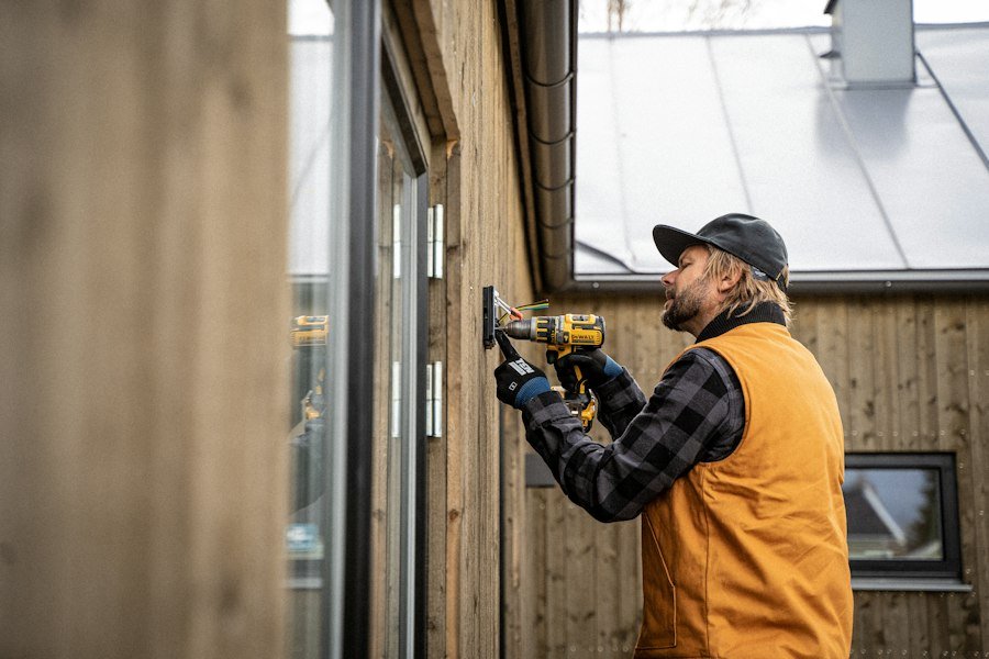 Technician performing repair work during a restoration job in Cape Coral, FL