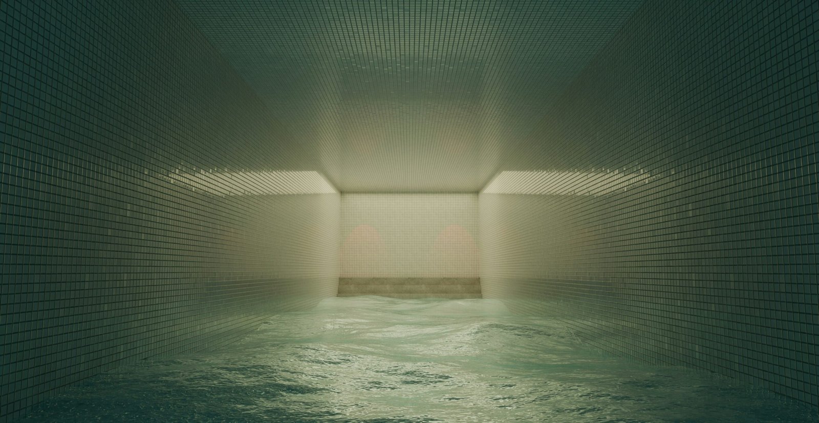 An empty room with standing water on the textured floor, the kind of job that calls for fast extraction